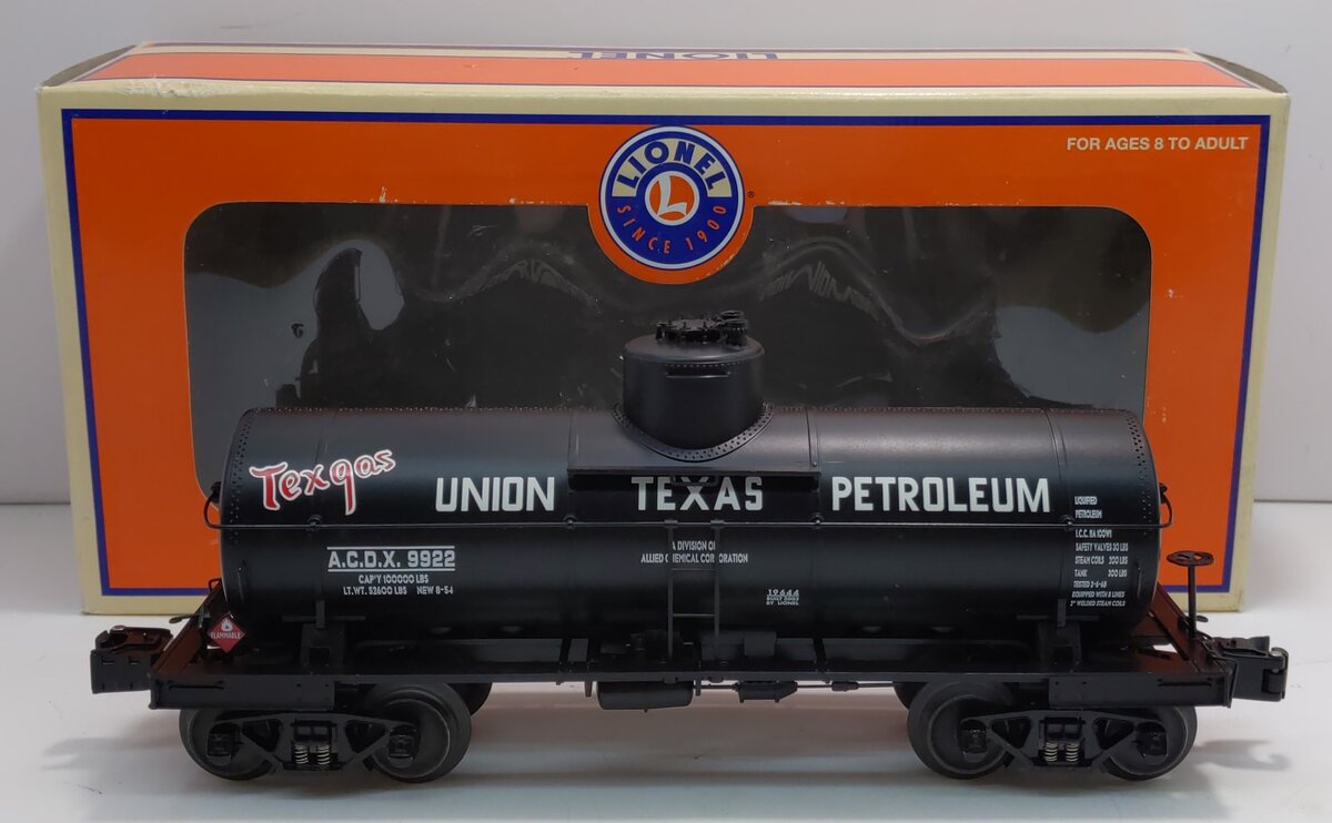 Lionel 6-19644 O Gauge Union Texas 8000 Gallon Tank Car #9922 LN/Box