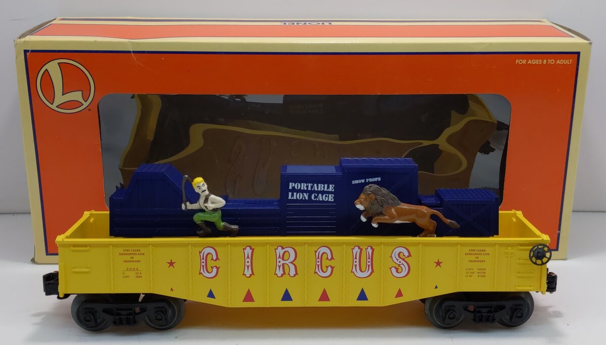 Lionel 6-26723 Circus Lion Chasing Trainer Circus Gondola LN/Box