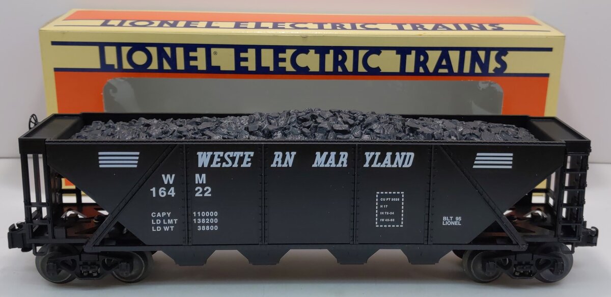 Lionel 6-16422 O Gauge Western Maryland Hopper w/Coal Load LN/Box