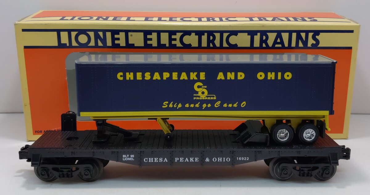 Lionel 6-16922 O Gauge Chesapeake & Ohio Flatcar with Trailer #16922 LN/Box
