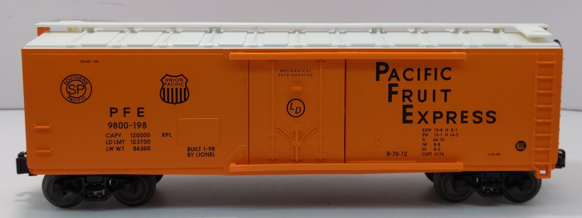 Lionel 6-17314 O Gauge Pacific Fruit Express Reefer #9800-198 LN/Box