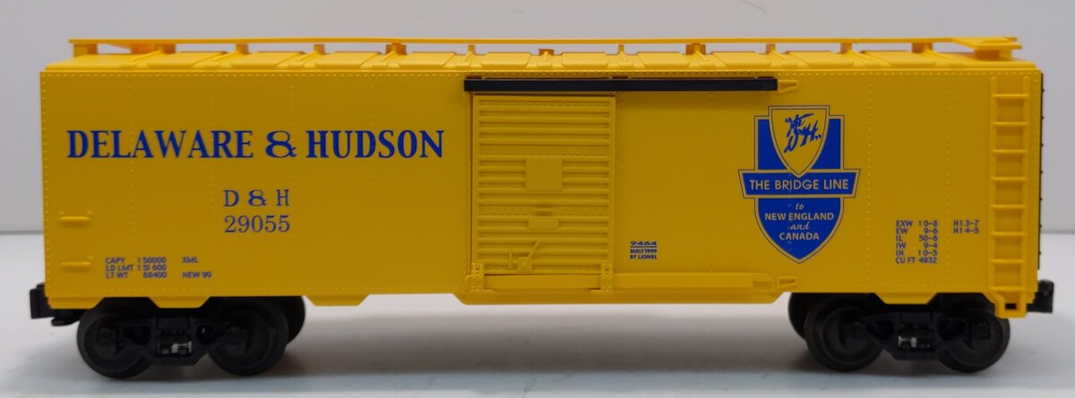 Lionel 6-17258 O Gauge Delaware & Hudson Standard Boxcar #29055 EX/Box