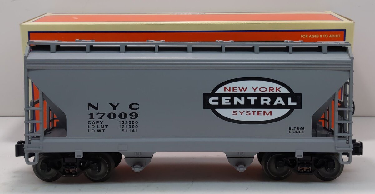 Lionel 6-17009 O Gauge New York Central 2-Bay Hopper Car #17009 LN/Box