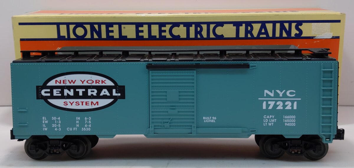 Lionel 6-17221 O Gauge New York Central Standard Boxcar #17221 LN/Box