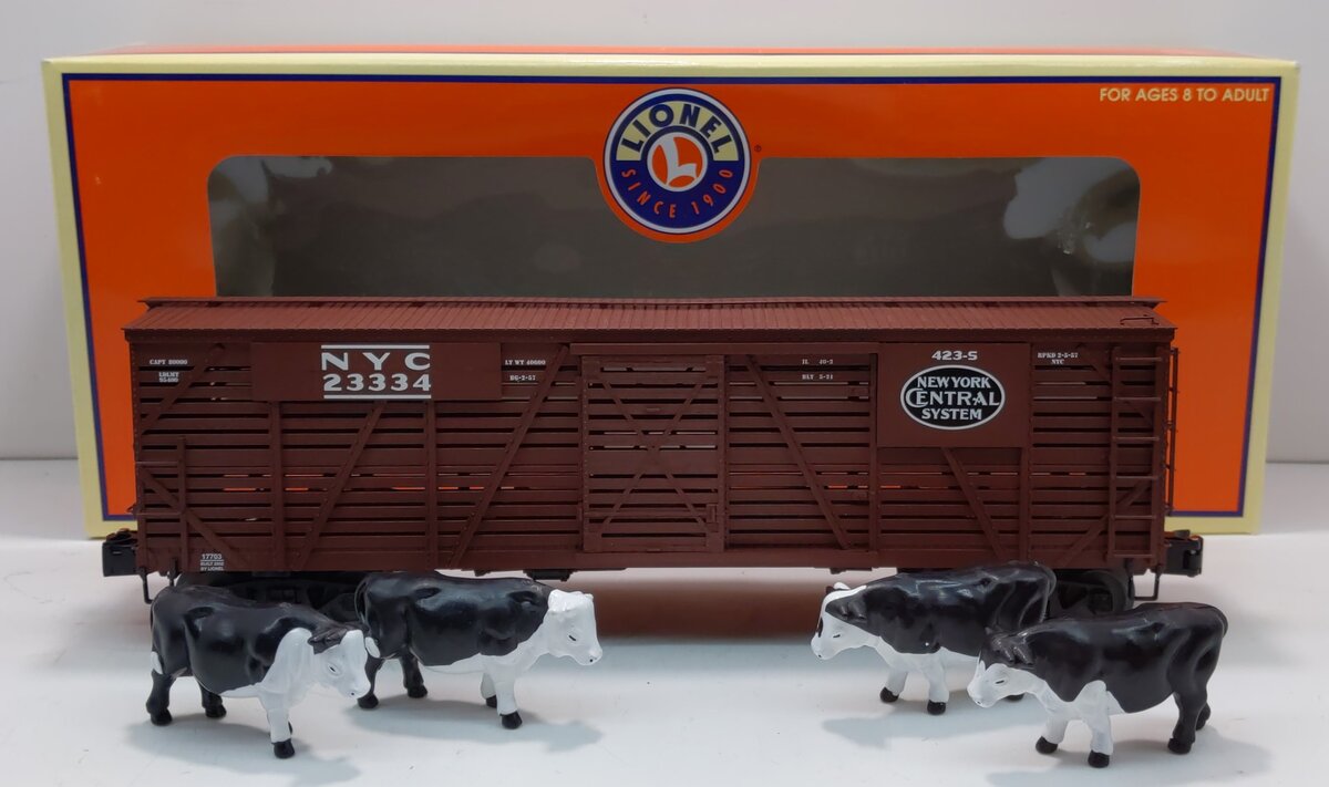 Lionel 6-17703 O Gauge New York Central 40-Ton Stock Car #23334 LN/Box