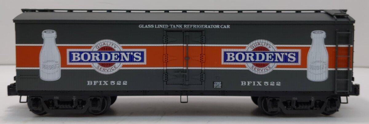 Lionel 6-17357 O Gauge Borden‘s Milk Woodsided Billboard Refrigerator Car #522 LN/Box