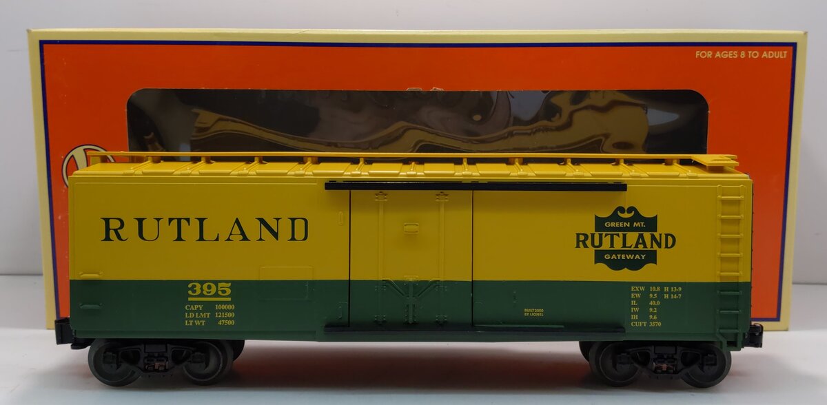 Lionel 6-19552 O Gauge Rutland Industrial Reefer Car #395 LN/Box