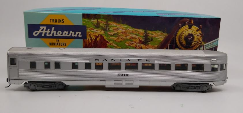 Athearn 1831 HO Scale Santa Fe Streamlined Observation Car #3246