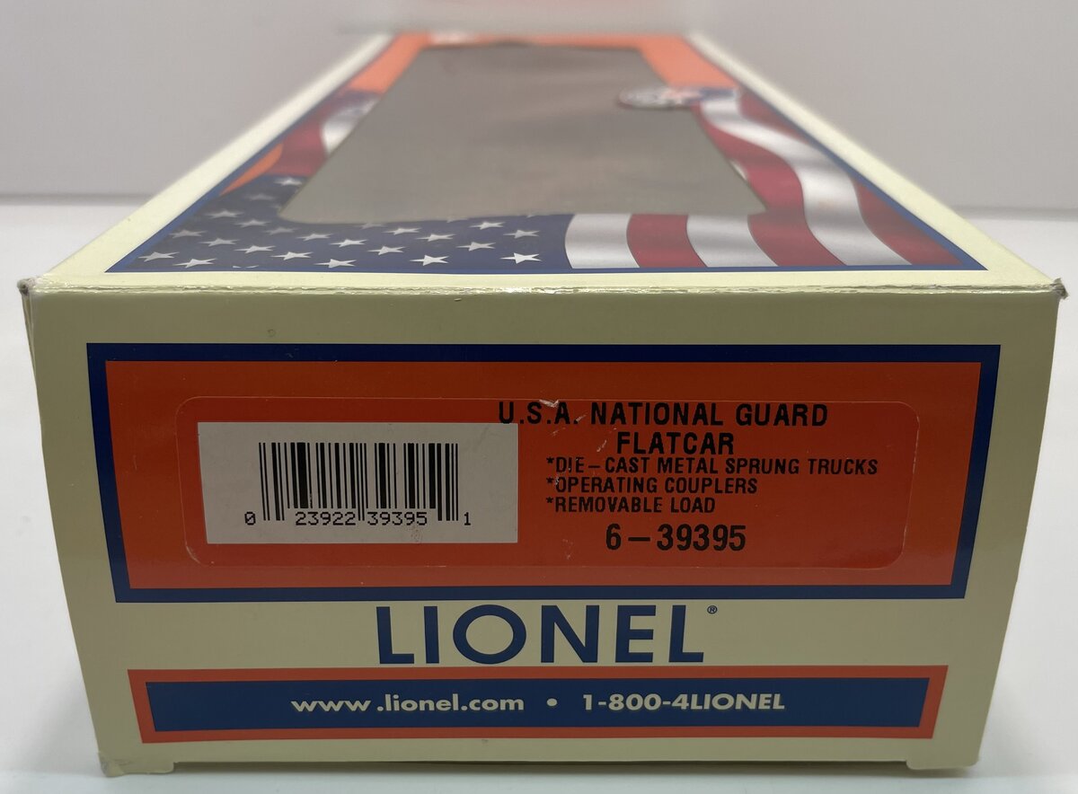 Lionel 6-39395 O USA National Guard Flatcar w/ Tarped Load LN/Box