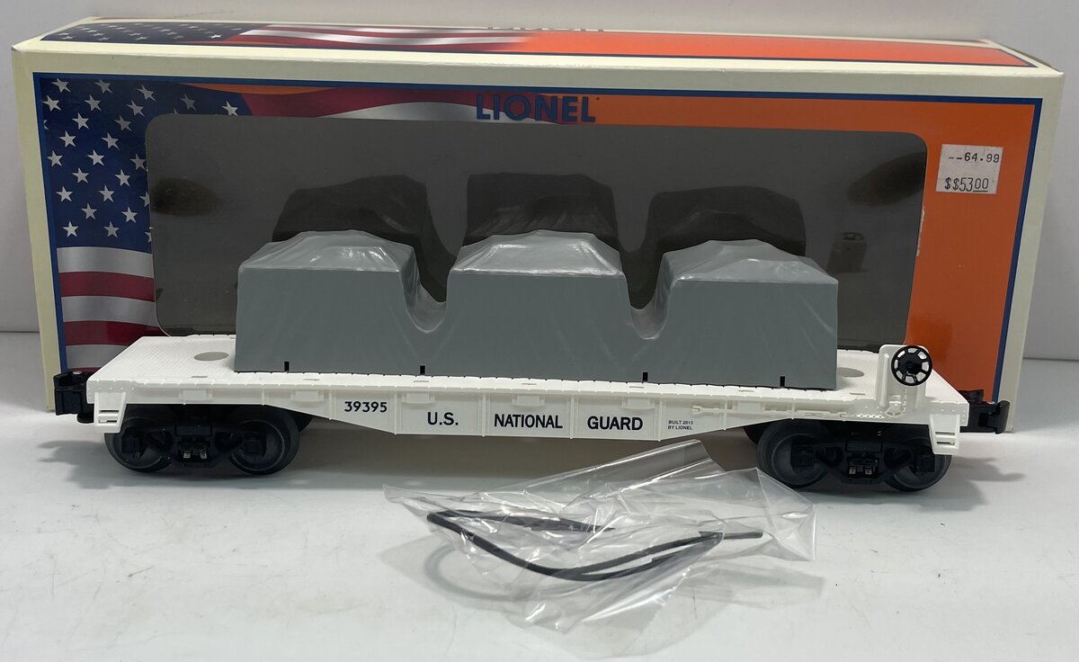 Lionel 6-39395 O USA National Guard Flatcar w/ Tarped Load LN/Box