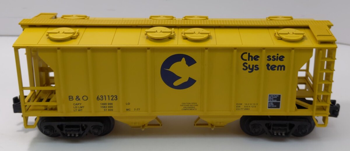 MTH 20-97102 O Gauge Baltimore & Ohio Chessie PS2 Covered Hopper #631123 LN/Box
