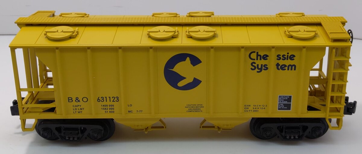 MTH 20-97102 O Gauge Baltimore & Ohio Chessie PS2 Covered Hopper #631123 LN/Box