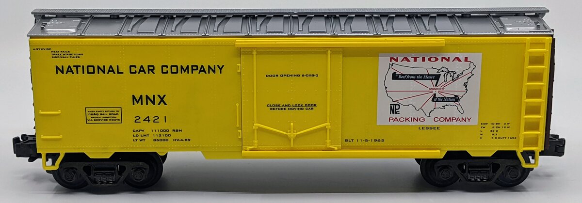 MTH 20-9402 O Gauge National Car Company Refrigerator Car #2421 LN/Box