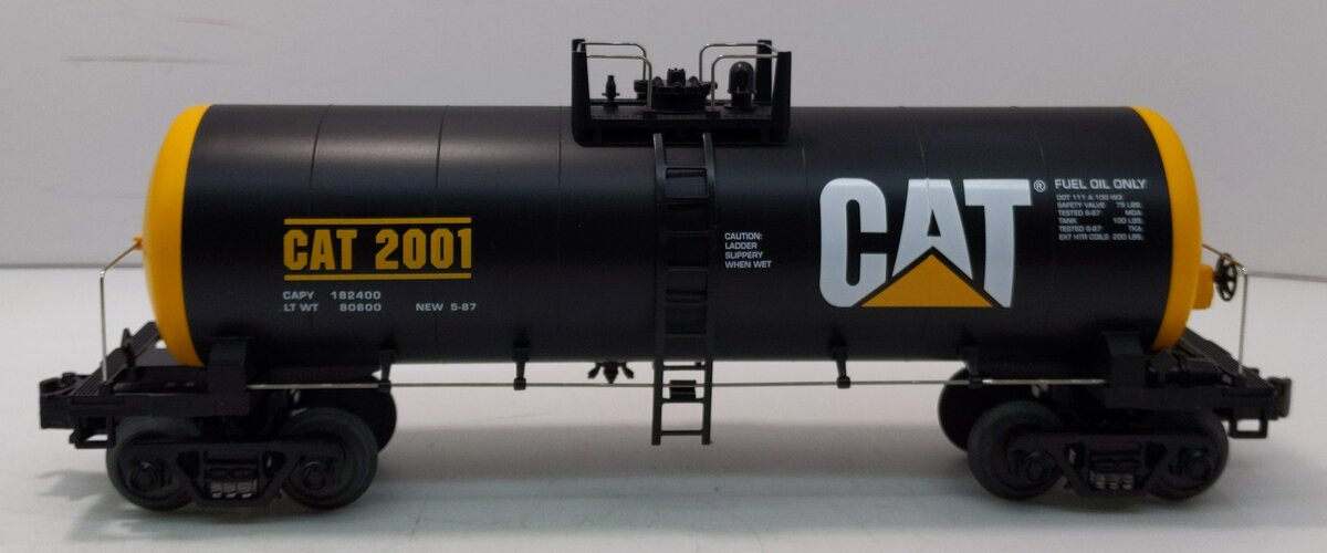 MTH 30-7337 O Gauge Caterpillar Modern Tank Car #2001 NIB
