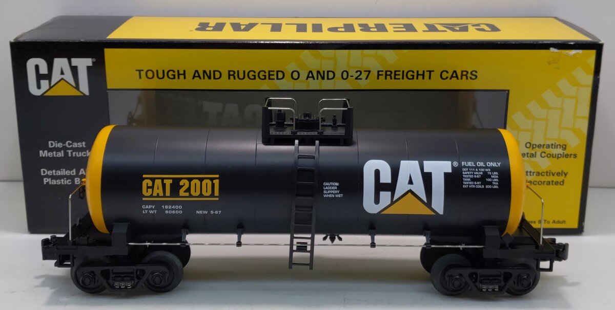 MTH 30-7337 O Gauge Caterpillar Modern Tank Car #2001 NIB