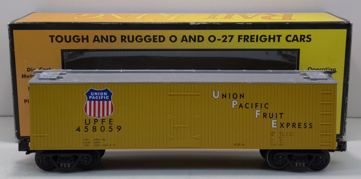 MTH 30-7813 O Gauge Union Pacific Refrigerator Car #458059 LN/Box