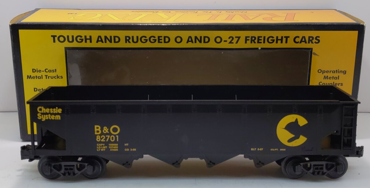 MTH 30-7514 O Gauge C&O Chessie Hopper #82701 LN/Box