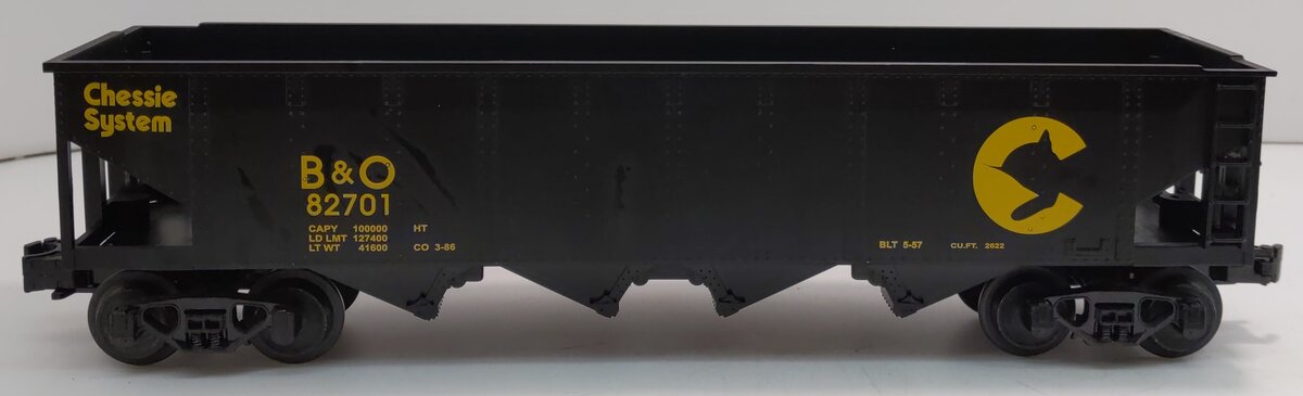MTH 30-7514 O Gauge C&O Chessie Hopper #82701 LN/Box