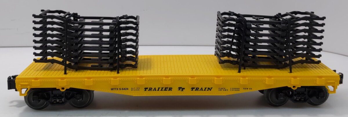Lionel 6-36020 O Gauge TTX Trailer Train Flatcar with Auto Frames #9-6424 LN/Box