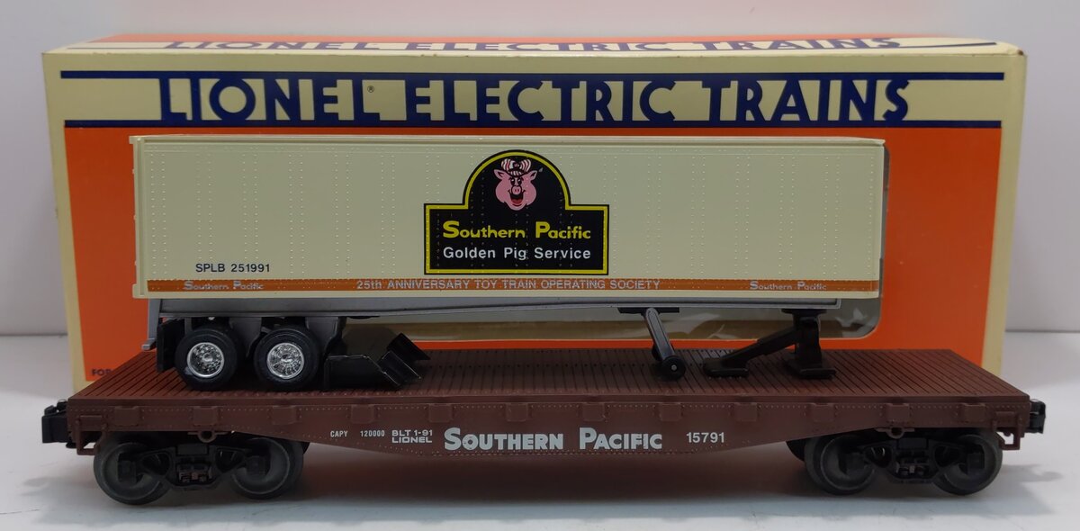 Lionel 6-17889 O Gauge TTOS Southern Pacific Flatcar with Trailer #15791 LN/Box