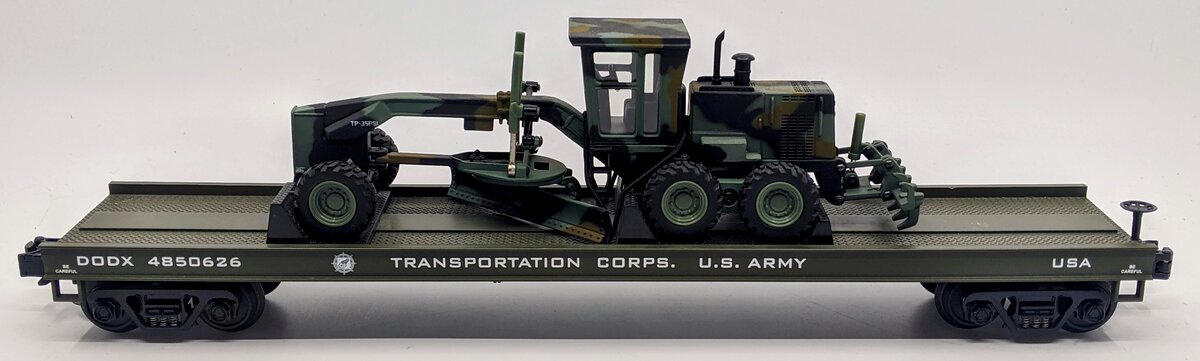 MTH 20-98380 O US Army Flatcar w/ Road Grader #4850626 LN/Box