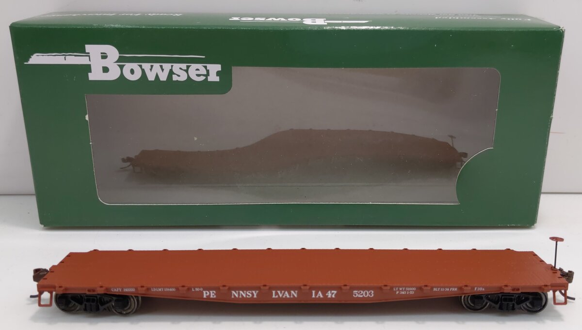 Bowser 41929 HO Pennsylvania 50 Foot Flat Car Kits & Ready-to-Run #475203