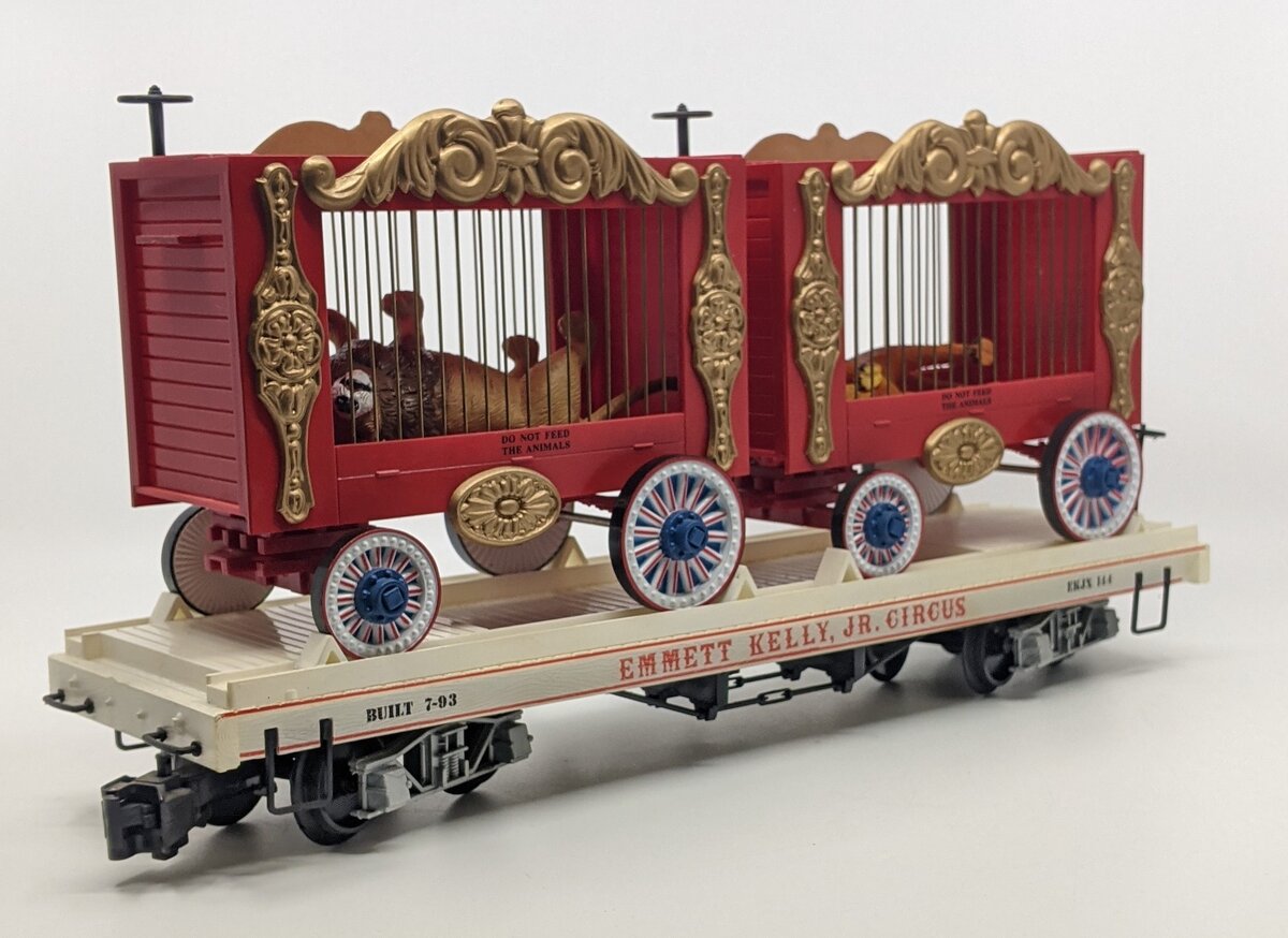 Bachmann 98371 G Scale Emmett Kelly Lion & Tiger Circus Car #144 MT/Box