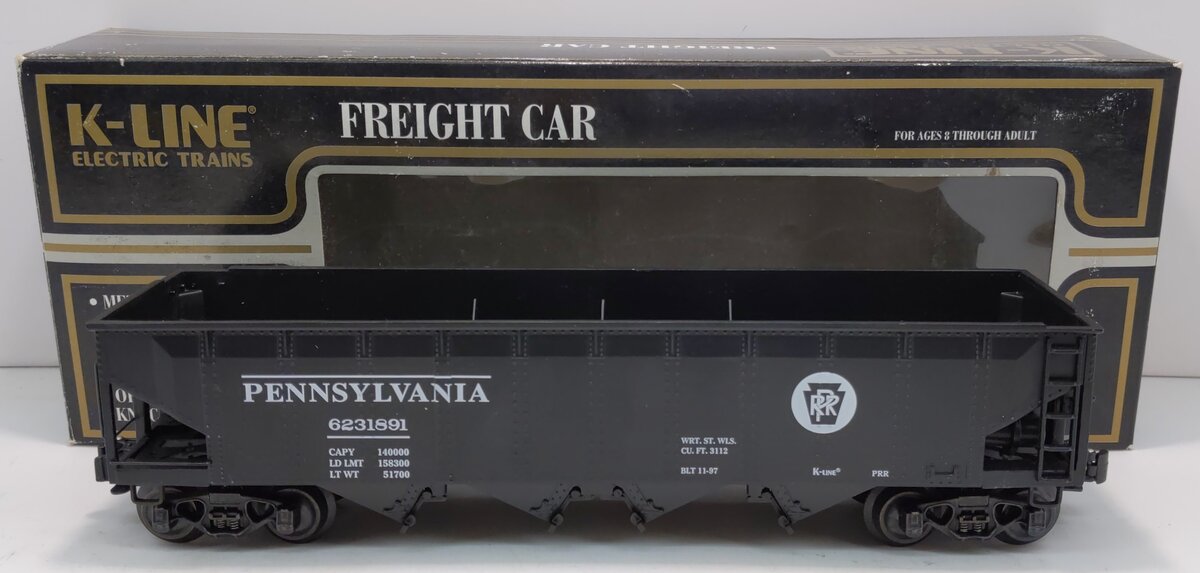 K-Line K623-1891 O Gauge Pennsylvania Railroad Die-Cast 4-Bay Hopper #6231891 NIB