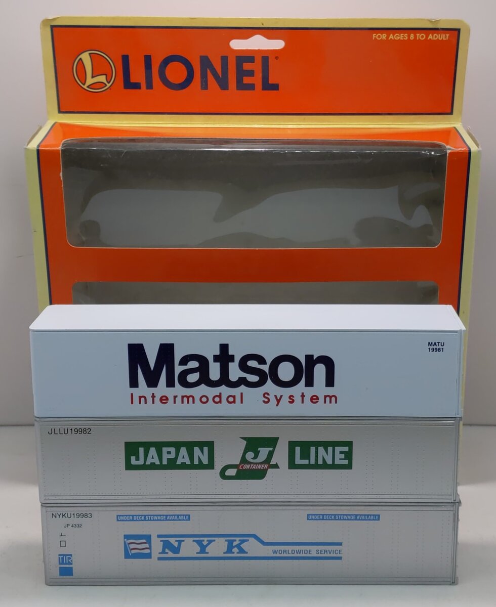 Lionel 6-12987 O Intermodal Containers (Pack of 3)