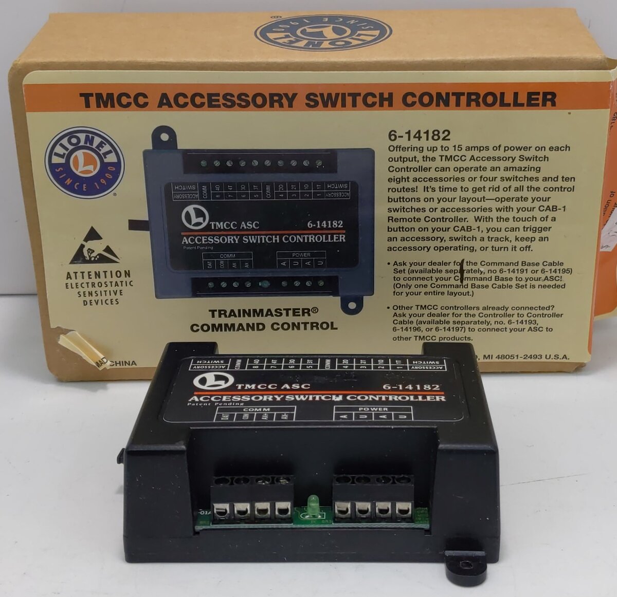 Lionel 6-14182 TMCC / Legacy Accessory Switch Controller (ASC) NIB
