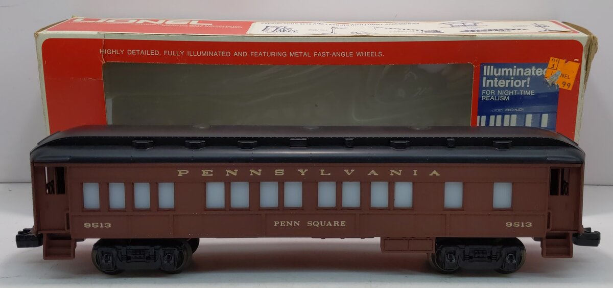 Lionel 6-9513 O Gauge Pennsylvania "Penn Square" Pullman Passenger Car LN/Box