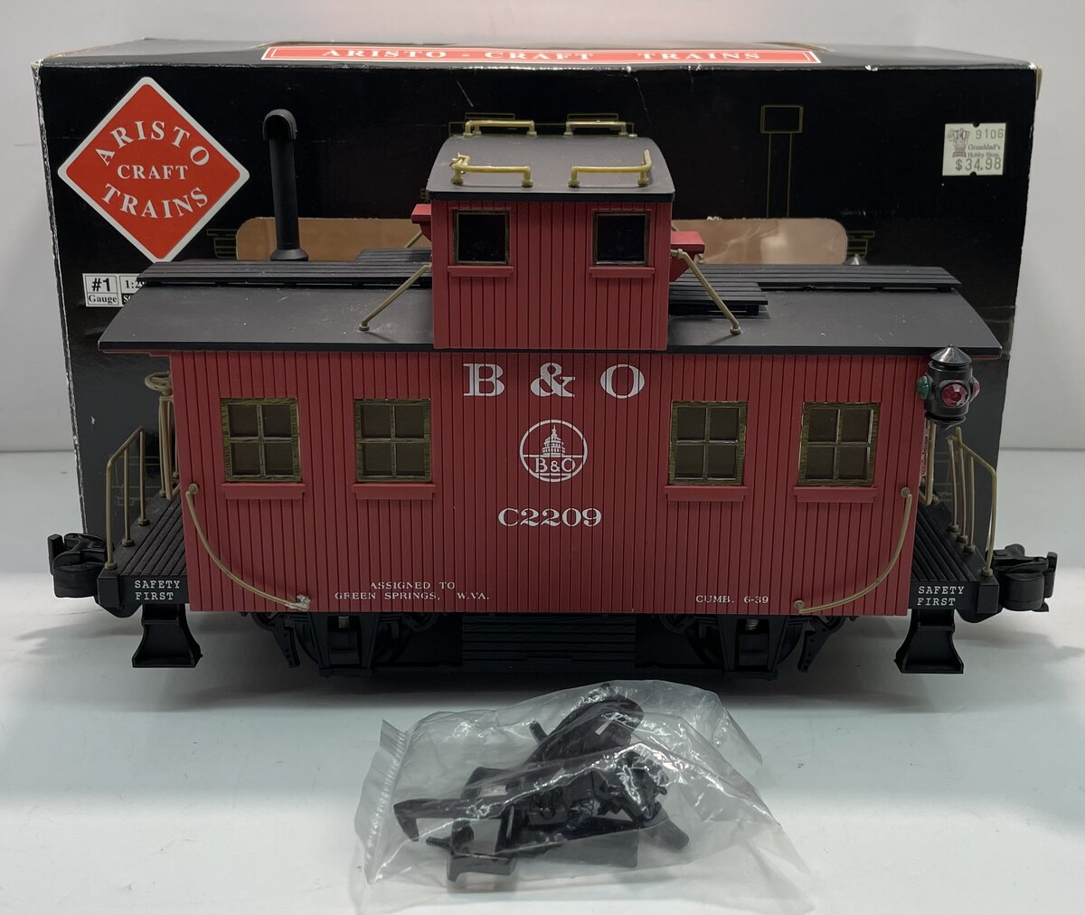 Aristo-Craft 42209 Baltimore & Ohio Bobber Caboose LN/Box