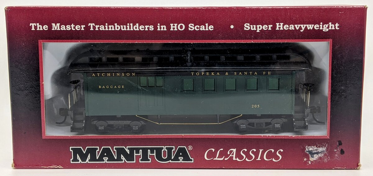 Mantua 716110 HO Scale AT&SF 1890 Wood Passenger Combine Car #205