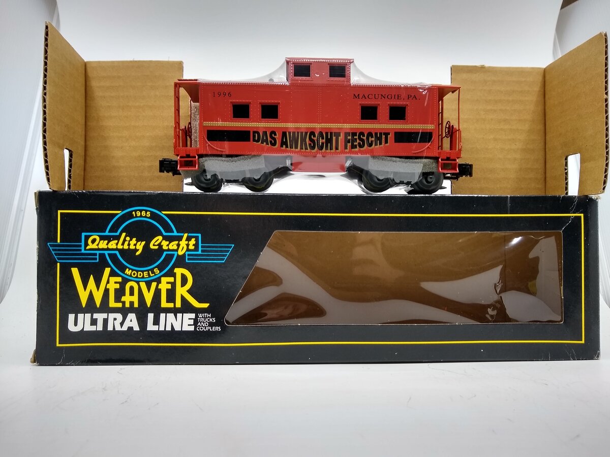 Weaver O Gauge Das Awkscht Fescht Caboose 1996 NIB