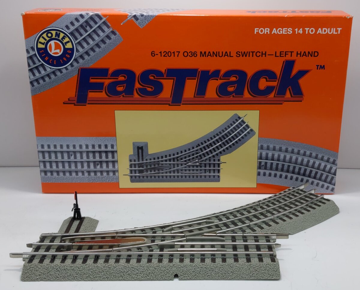 Lionel 6-12017 O-36 Left Hand Manual FasTrack Switch Turnout