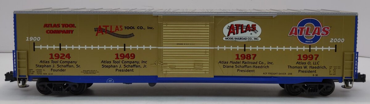 Atlas 1023 O Gauge Atlas 50th Anniversary ACF 60' SD Auto Parts Boxcar (3Rail)
