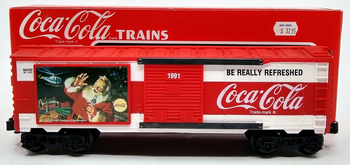 K-Line K-644702 O Coca-Cola Historical Christmas Car '91 LN/Box