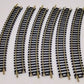 Atlas 2520 N Code 80 Nickel-Silver 11" Radius Curved Snap-Track (Pack of 6)