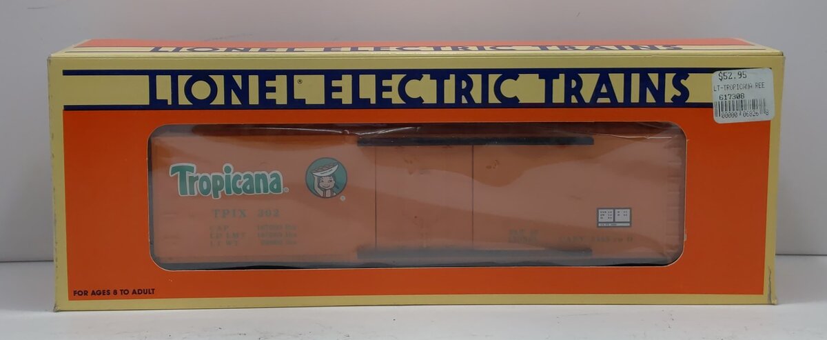 Lionel 6-17308 O Gauge Tropicana Standard Reefer #302 LN/Box