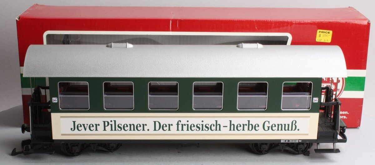 LGB 33700 G Scale Jever Pilsener Passenger Car LN/Box