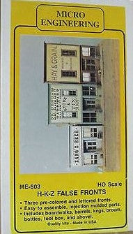 Micro Engineering ME-603 HO Scale H-K-Z False Fronts Kit