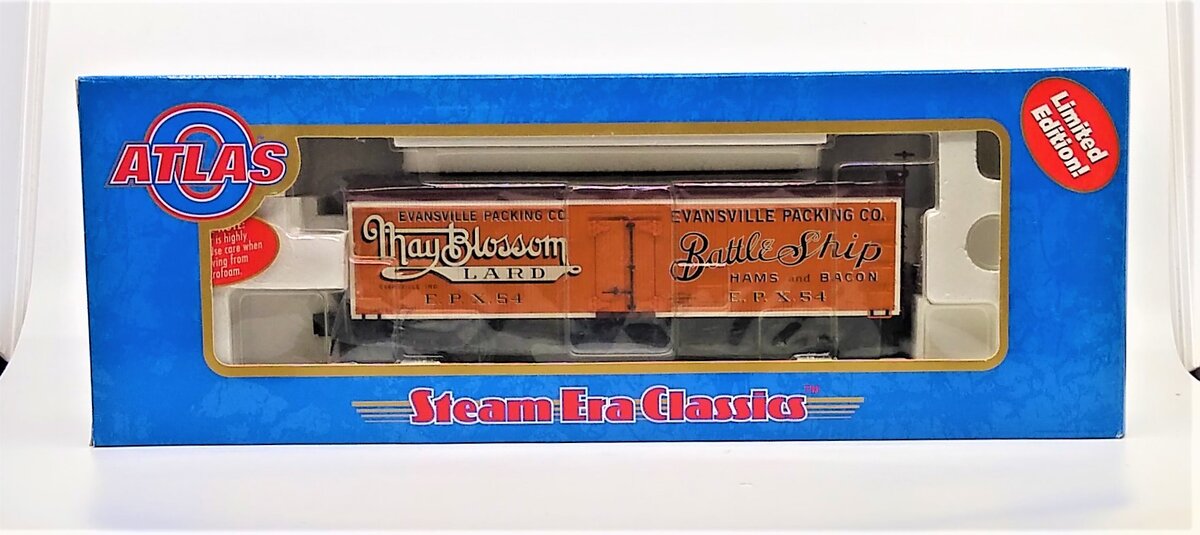 Atlas 8032-1 O Evansville Packing Reefer Car #54 (3-Rail) LN/Box