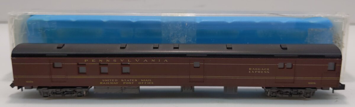Atlas 2652 N Scale Pennsylvania Illuminated U.S. Mail/Baggage Car #6535 LN/Box