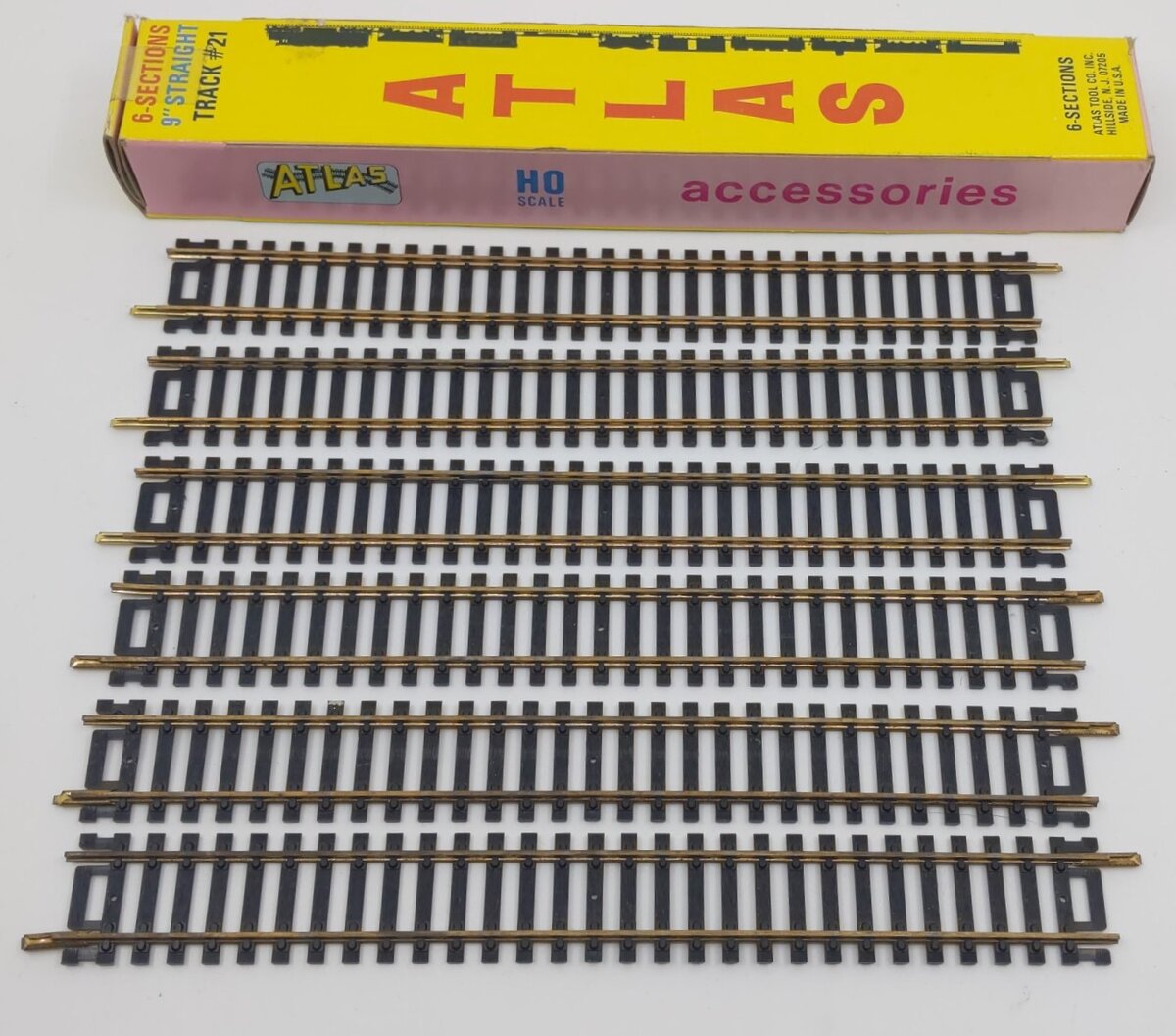 Atlas 21 HO 9" Straight Track - 6 Sections