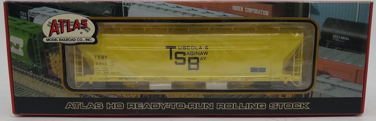 Atlas 1470-1 HO Scale Tuscola & Saginaw Bay 3-Bay Centerflow Hopper Car #4913