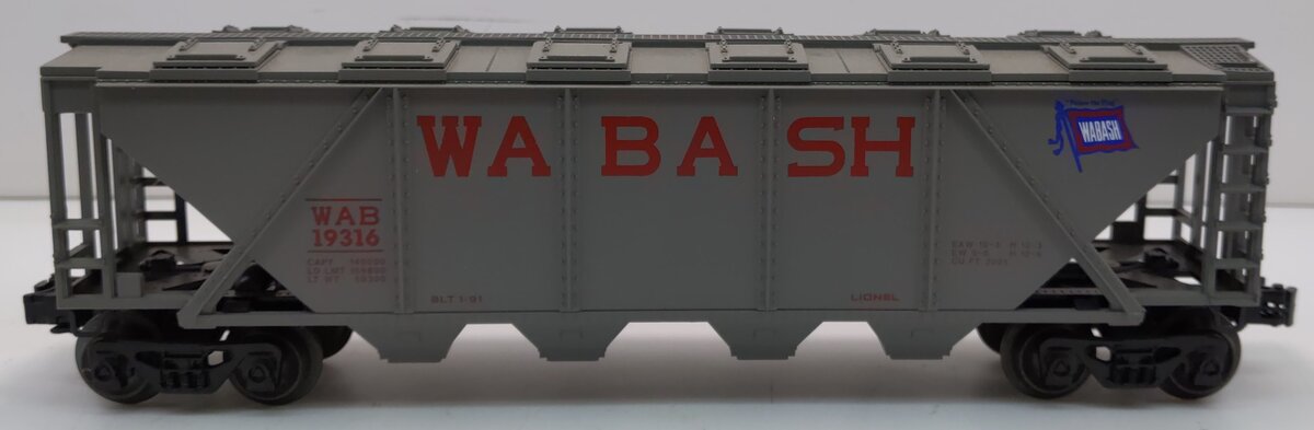 Lionel 6-19316 O Gauge Wabash Covered Hopper LN/Box
