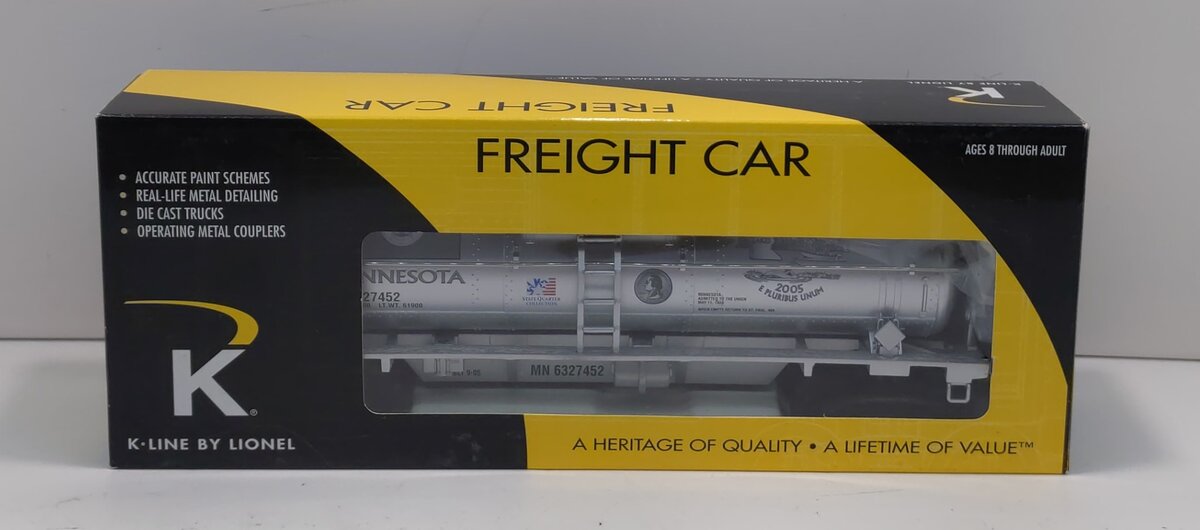 K-Line 6-21103 O Minnesota State Quarter Tank Car Bank LN/Box