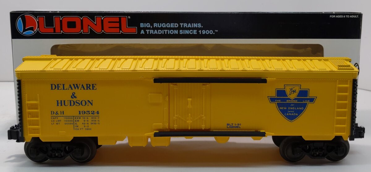 Lionel 6-19524 O Gauge Delaware & Hudson Refrigerator Car #19524 LN/Box