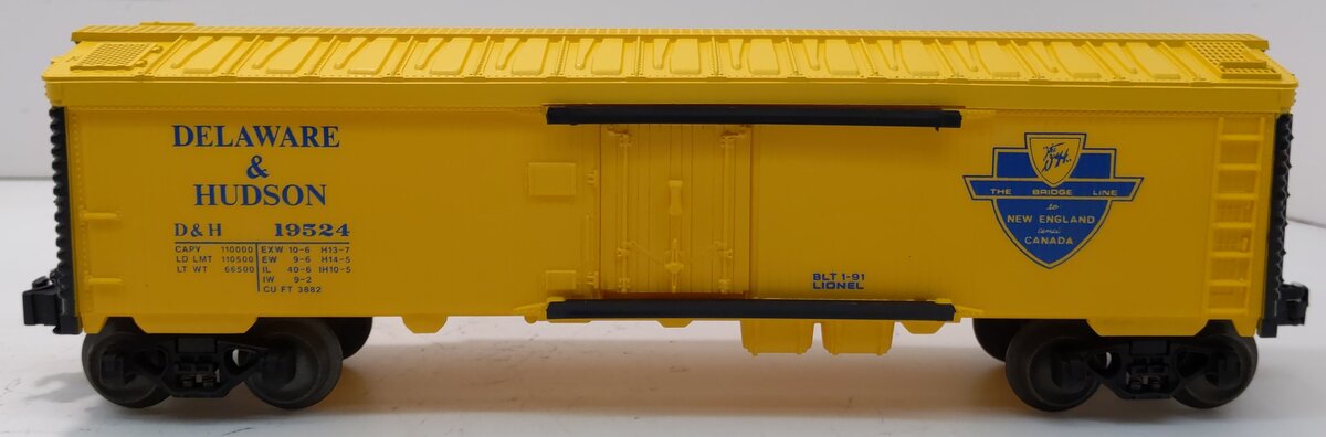 Lionel 6-19524 O Gauge Delaware & Hudson Refrigerator Car #19524 LN/Box