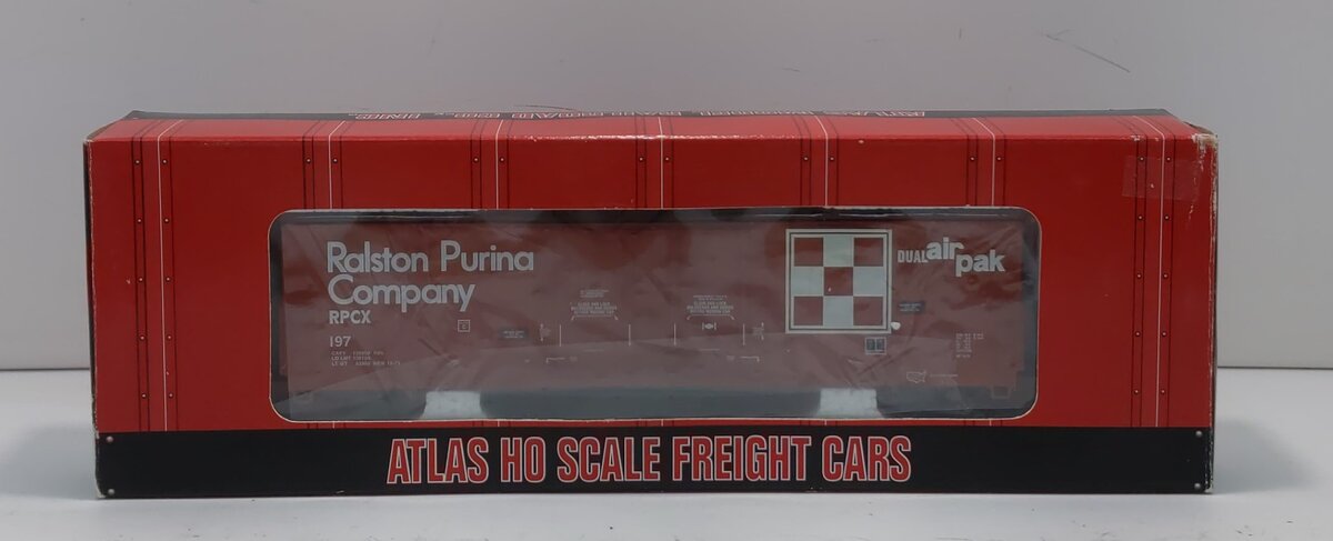 Atlas 1752-3 HO Scale Ralston Purina Evans Double Plug Door Boxcar #197 LN/Box